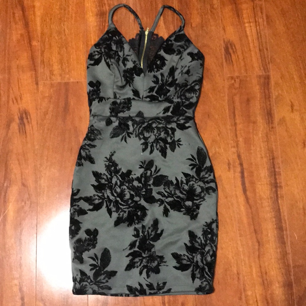 Black floral dress